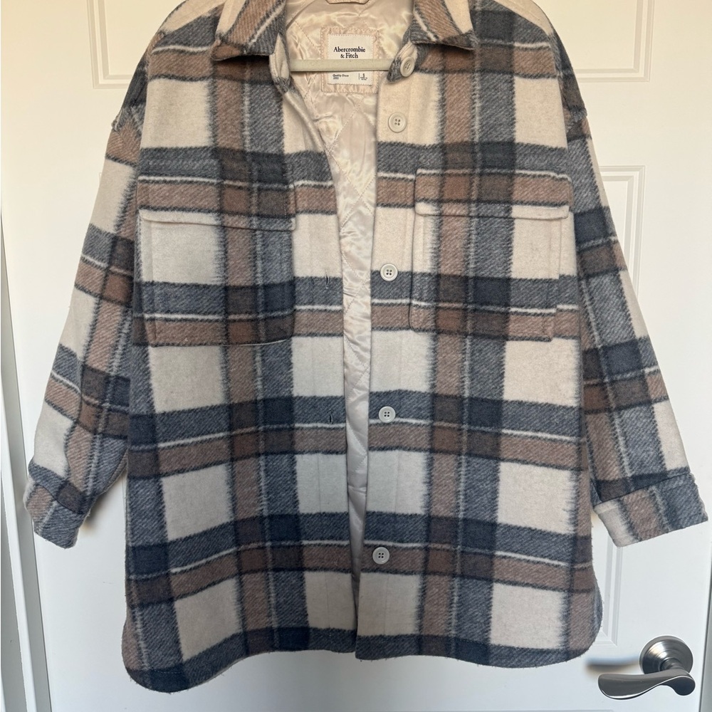 NWOT Abercrombie & Fitch Oversized Cozy Shirt Jacket